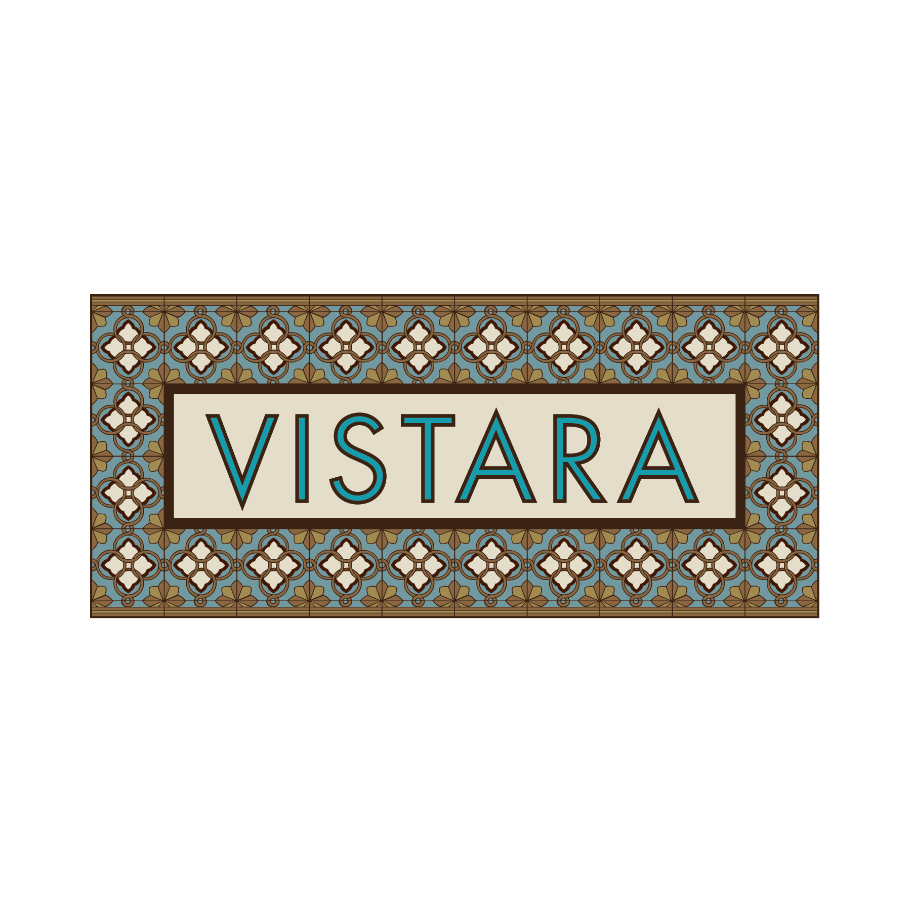 A sign with the word "VISTARA" on it.